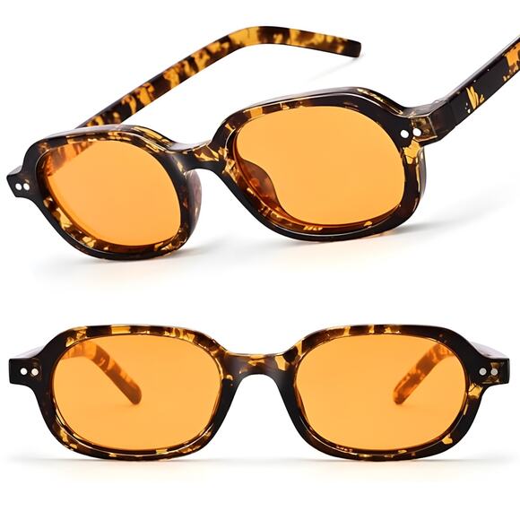 KISS Other - Tortoise & Brown Rectangle Sunglasses For Mens Womens Classic Retro Vintage